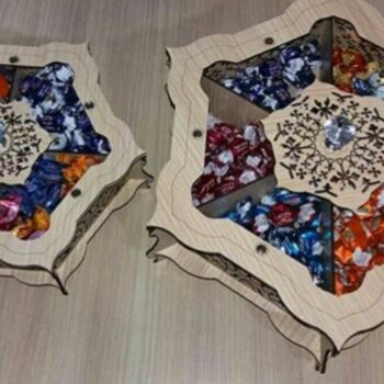 Intra απο ξύλο plywood 3mm-4mm πάχος – Διακοσμητικό Ξύλινο Κουτί δώρου 40x40 cm INTRAVECTRY-MY556895 - Image 1