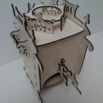 Intra απο ξύλο plywood 3mm-4mm πάχος – Samovar Tea Bag House 40x40 cm INTRAVECTRY-MY560386 - Image 2