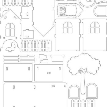 Intra απο ξύλο plywood 3mm-4mm πάχος – Τσαγιού με μπολ καραμέλας 12x15 cm INTRAVECTRY-MY560343 - Image 2