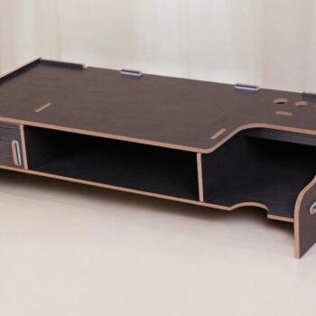 Intra απο ξύλο plywood 3mm-4mm πάχος – Organizer επιφάνειας εργασίας υπολογιστή με θέσεις αποθήκευσης ποντικιού πληκτρολογίου 25x25 cm INTRAVECTRY-MY544817 - Image 2