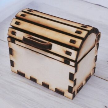 Intra απο ξύλο plywood 3mm-4mm πάχος – Μίνι Ξύλινο σεντούκι Θησαυρού 40x40 cm INTRAVECTRY-MY545996 - Image 1