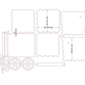 Intra απο ξύλο plywood 3mm-4mm πάχος – Ξύλινο μηχανικό κιβώτιο ταχυτήτων 12x15 cm INTRAVECTRY-MY552185 - Image 5