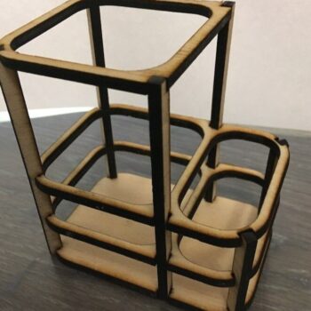 Intra απο ξύλο plywood 3mm-4mm πάχος – Βάση για στυλό με στρώσεις 12x15 cm INTRAVECTRY-MY554181 - Image 1