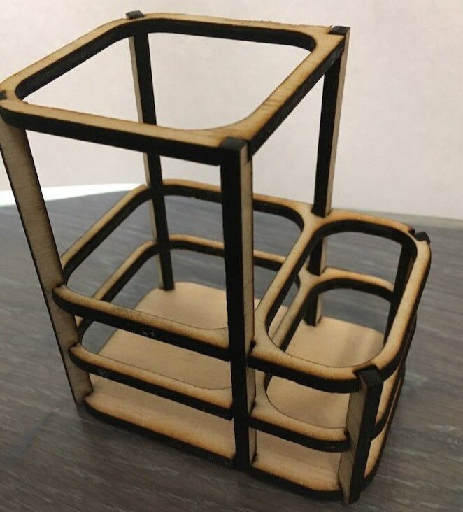 Intra απο ξύλο plywood 3mm-4mm πάχος – Βάση για στυλό με στρώσεις 25x25 cm INTRAVECTRY-MY551214