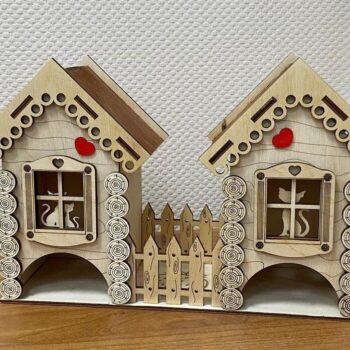 Intra απο ξύλο plywood 3mm-4mm πάχος – ξύλο CDR Dispenser για φακελάκια τσαγιού Duplex 40x40 cm INTRAVECTRY-MY546401 - Image 1