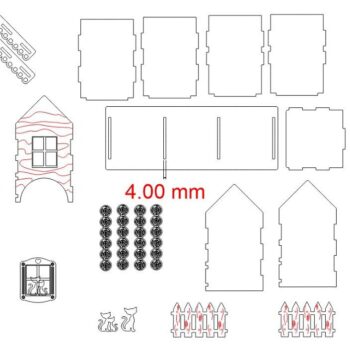 Intra απο ξύλο plywood 3mm-4mm πάχος – ξύλο CDR Dispenser για φακελάκια τσαγιού Duplex 40x40 cm INTRAVECTRY-MY546401 - Image 2