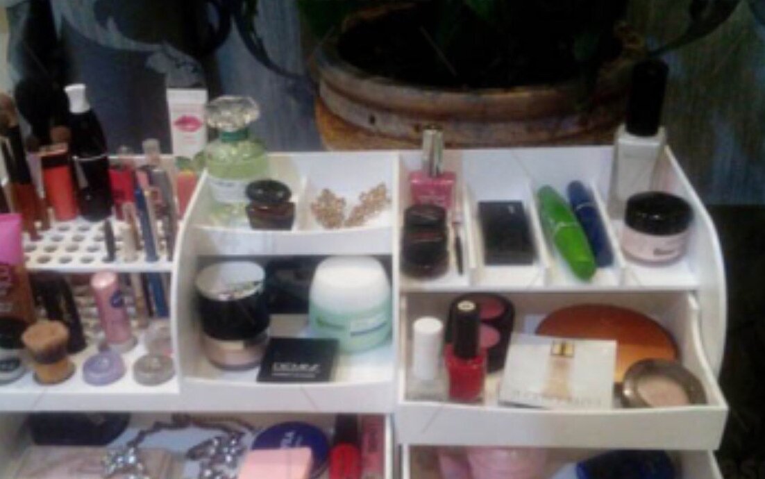 Intra απο ξύλο plywood 3mm-4mm πάχος – Διοργανωτής αποθήκευσης καλλυντικών μεγάλης χωρητικότητας 35x40 cm INTRAVECTRY-MY554286