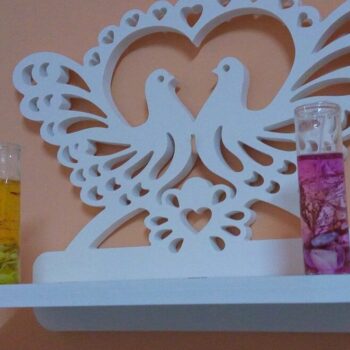 Intra απο ξύλο plywood 3mm-4mm πάχος – Ξύλινο ράφι Bird Heart 12x15 cm INTRAVECTRY-MY552159 - Image 1