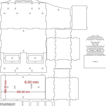 Intra απο ξύλο plywood 3mm-4mm πάχος – Ξύλινο κουτί αποθήκευσης καλλυντικών 45x50 cm INTRAVECTRY-MY547426 - Image 3