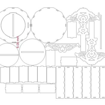 Intra απο ξύλο plywood 3mm-4mm πάχος – ξύλο Ξύλινο κιβώτιο καρτών ευχών 45x50 cm INTRAVECTRY-MY552239 - Image 4