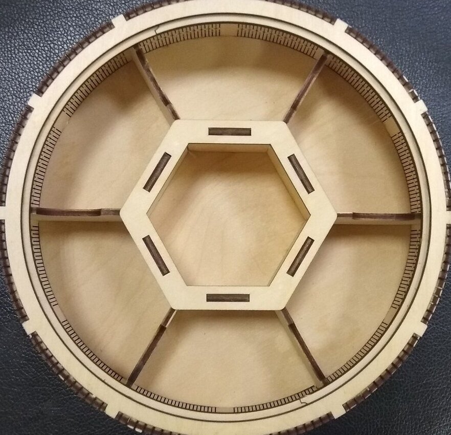 Intra απο ξύλο plywood 3mm-4mm πάχος – Στρογγυλό κουτί καλαθιού με θήκες 3 στυλ ξύλο 45x50 cm INTRAVECTRY-MY552310