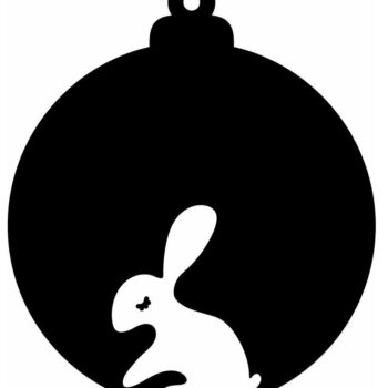 Intra απο ξύλο plywood 3mm-4mm πάχος – Μπιχλιμπίδι χριστουγεννιάτικου δέντρου κουνελιού 40x40 cm INTRAVECTRY-MY559621 - Image 3