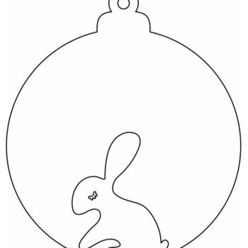 Intra απο ξύλο plywood 3mm-4mm πάχος – Μπιχλιμπίδι χριστουγεννιάτικου δέντρου κουνελιού 40x40 cm INTRAVECTRY-MY559621 - Image 4