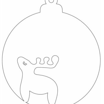 Intra απο ξύλο plywood 3mm-4mm πάχος – Χριστουγεννιάτικη μπάλα άλκες στολίδι 15x20 cm INTRAVECTRY-MY549932 - Image 5