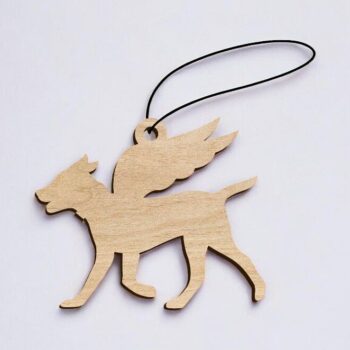 Intra απο ξύλο plywood 3mm-4mm πάχος – Κενή χειροτεχνία Χριστουγεννιάτικου στολίδι αναμνηστικού σκύλου 40x45 cm INTRAVECTRY-MY559782 - Image 2