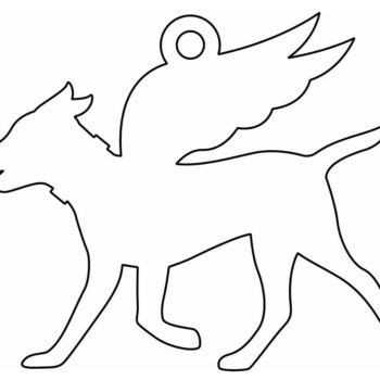 Intra απο ξύλο plywood 3mm-4mm πάχος – Κενή χειροτεχνία Χριστουγεννιάτικου στολίδι αναμνηστικού σκύλου 40x45 cm INTRAVECTRY-MY559782 - Image 4