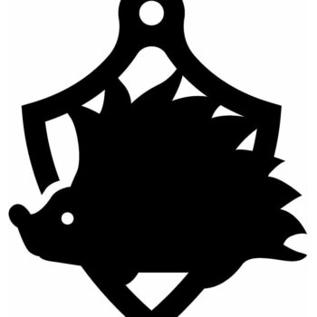 Intra απο ξύλο plywood 3mm-4mm πάχος – Χριστουγεννιάτικο μενταγιόν σκαντζόχοιρος 20x25 cm INTRAVECTRY-MY545067 - Image 3