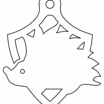 Intra απο ξύλο plywood 3mm-4mm πάχος – Χριστουγεννιάτικο μενταγιόν σκαντζόχοιρος 20x25 cm INTRAVECTRY-MY545067 - Image 4