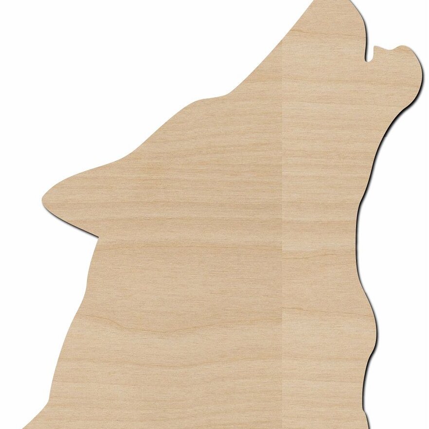 Intra απο ξύλο plywood 3mm-4mm πάχος – Το ουρλιαχτό κεφαλάκι του λύκου ημιτελές ξύλο σχήματος αποκοπής ξύλου 15x20 cm INTRAVECTRY-MY561288