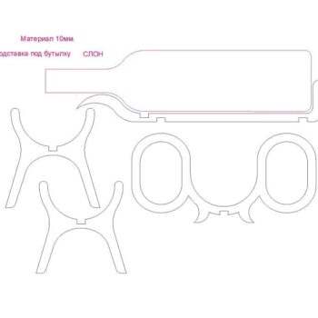 Intra απο ξύλο plywood 3mm-4mm πάχος – ξύλο θήκης φιάλης κρασιού Elephant 20x25 cm INTRAVECTRY-MY545133 - Image 3