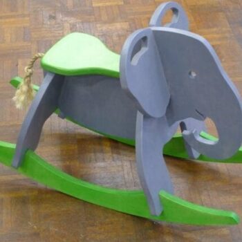 Intra απο ξύλο plywood 3mm-4mm πάχος – ξύλο Κουνιστή Καρέκλα Ελέφαντα 30x30 cm INTRAVECTRY-MY545138 - Image 2