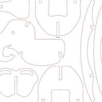 Intra απο ξύλο plywood 3mm-4mm πάχος – ξύλο Κουνιστή Καρέκλα Ελέφαντα 30x30 cm INTRAVECTRY-MY545138 - Image 3