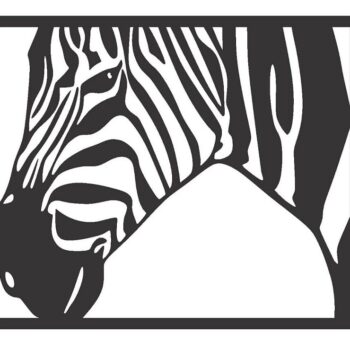 Intra απο ξύλο plywood 3mm-4mm πάχος – ξύλο Zebra Head Metal Art Panel Wall Art 20x20 cm INTRAVECTRY-MY545147 - Image 3