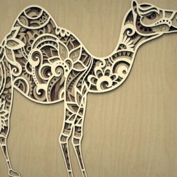 Intra απο ξύλο plywood 3mm-4mm πάχος – 3D Multilayer Camel Wood Art Wall 30x35 cm INTRAVECTRY-MY545182 - Image 1