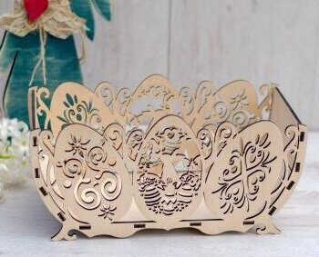 Intra απο ξύλο plywood 3mm-4mm πάχος – ξύλο κοντραπλακέ καλαθιού πασχαλινών αυγών 12x15 cm INTRAVECTRY-MY545185 - Image 3