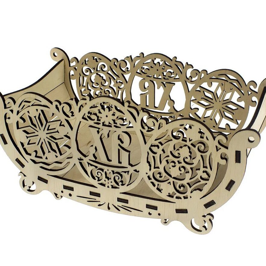 Intra απο ξύλο plywood 3mm-4mm πάχος – ξύλο Ξύλινο Πασχαλινό Καλάθι Δώρου 10x10 cm INTRAVECTRY-MY545186