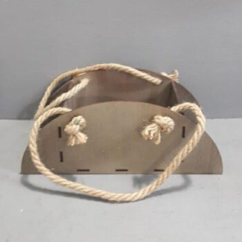 Intra απο ξύλο plywood 3mm-4mm πάχος – Καμπυλωτό κρεμαστό ξύλο καλάθι λουλουδιών 12x15 cm INTRAVECTRY-MY557363 - Image 1