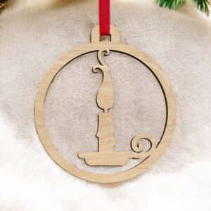 Intra απο ξύλο plywood 3mm-4mm πάχος – Χριστουγεννιάτικο στολίδι με κερί 10x10 cm INTRAVECTRY-MY548018