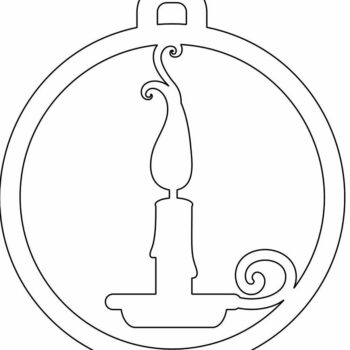 Intra απο ξύλο plywood 3mm-4mm πάχος – Χριστουγεννιάτικο στολίδι με κερί 10x10 cm INTRAVECTRY-MY548849 - Image 4