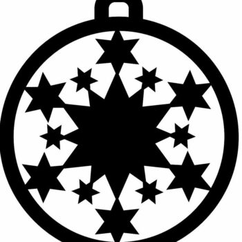 Intra απο ξύλο plywood 3mm-4mm πάχος – Χριστουγεννιάτικο μπιχλιμπίδι αστεριών 20x25 cm INTRAVECTRY-MY553096 - Image 3