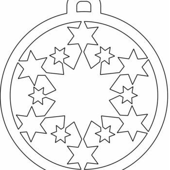 Intra απο ξύλο plywood 3mm-4mm πάχος – Χριστουγεννιάτικο μπιχλιμπίδι αστεριών 20x25 cm INTRAVECTRY-MY553096 - Image 4