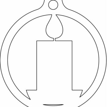 Intra απο ξύλο plywood 3mm-4mm πάχος – Χριστουγεννιάτικο κεράκι μπιχλιμπίδι 10x10 cm INTRAVECTRY-MY545263 - Image 4