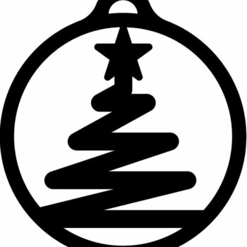 Intra απο ξύλο plywood 3mm-4mm πάχος – Μπιχλιμπίδι με χριστουγεννιάτικο δέντρο ζιγκ-ζαγκ 45x50 cm INTRAVECTRY-MY553113 - Image 3