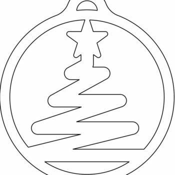 Intra απο ξύλο plywood 3mm-4mm πάχος – Μπιχλιμπίδι με χριστουγεννιάτικο δέντρο ζιγκ-ζαγκ 45x50 cm INTRAVECTRY-MY553113 - Image 4