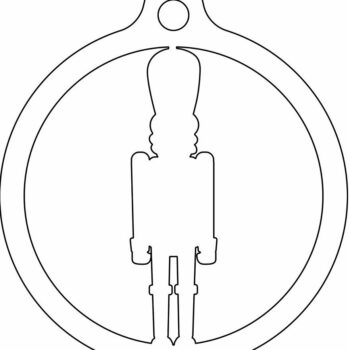 Intra απο ξύλο plywood 3mm-4mm πάχος – Χριστουγεννιάτικο μπιχλιμπίδι Καρυοθραύστη 50x60 cm INTRAVECTRY-MY548871 - Image 4