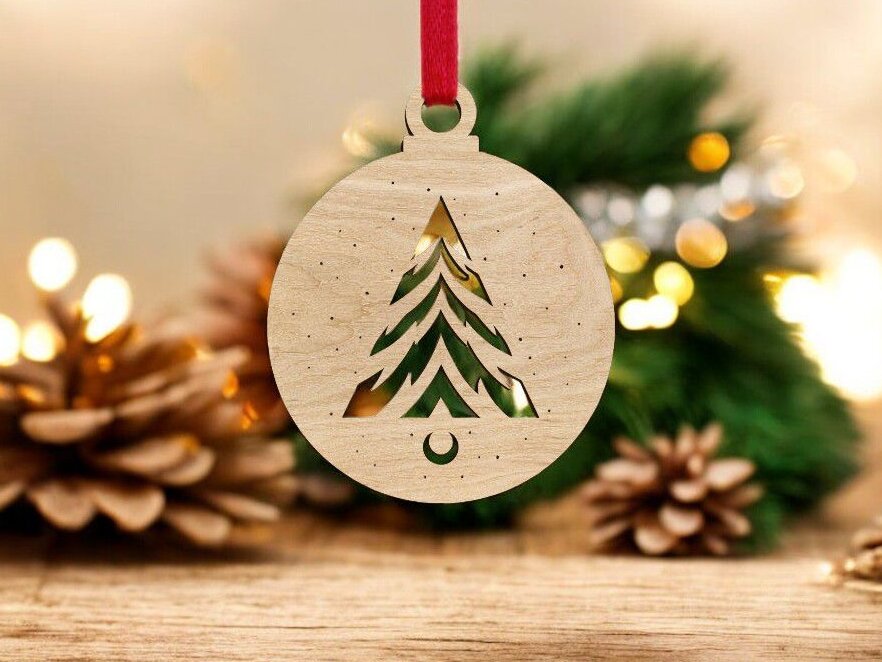 Intra απο ξύλο plywood 3mm-4mm πάχος – Στολίδι για δέντρο 35x40 cm INTRAVECTRY-MY559533