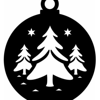 Intra απο ξύλο plywood 3mm-4mm πάχος – Διακοσμητική μπάλα Χριστουγεννιάτικου Δέντρου 35x40 cm INTRAVECTRY-MY552574 - Image 3