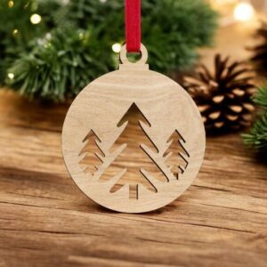 Intra απο ξύλο plywood 3mm-4mm πάχος – Διακόσμηση Χριστουγεννιάτικου Δέντρου Μπιχλιμπίδι 40x40 cm INTRAVECTRY-MY549852