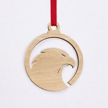 Intra απο ξύλο plywood 3mm-4mm πάχος – Στολίδι με μπιχλιμπίδι αετού 25x25 cm INTRAVECTRY-MY552582 - Image 2