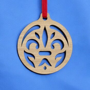 Intra απο ξύλο plywood 3mm-4mm πάχος – Ξύλινη χριστουγεννιάτικη μπάλα 15x20 cm INTRAVECTRY-MY559555 - Image 1