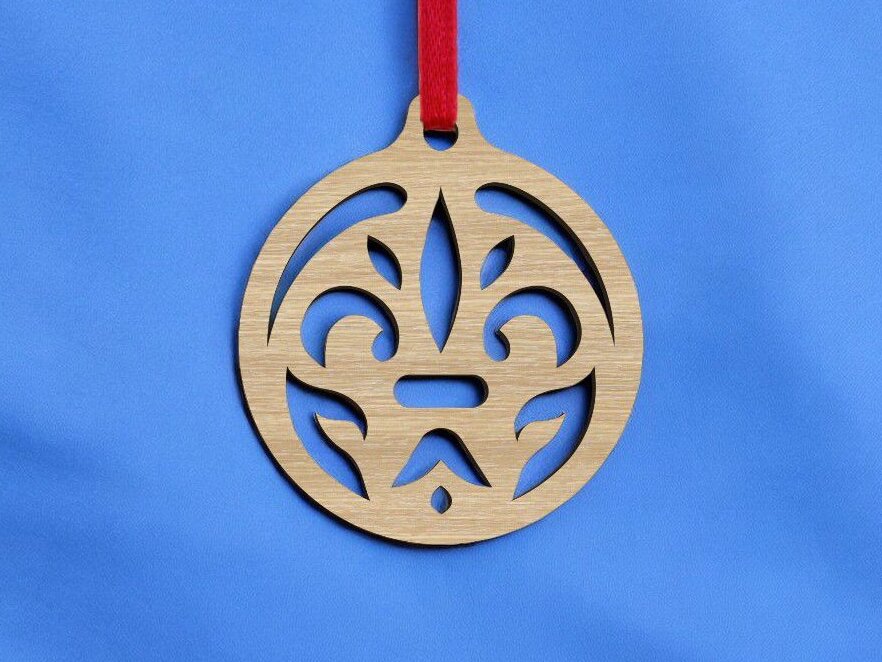 Intra απο ξύλο plywood 3mm-4mm πάχος – Ξύλινη χριστουγεννιάτικη μπάλα 45x50 cm INTRAVECTRY-MY551519