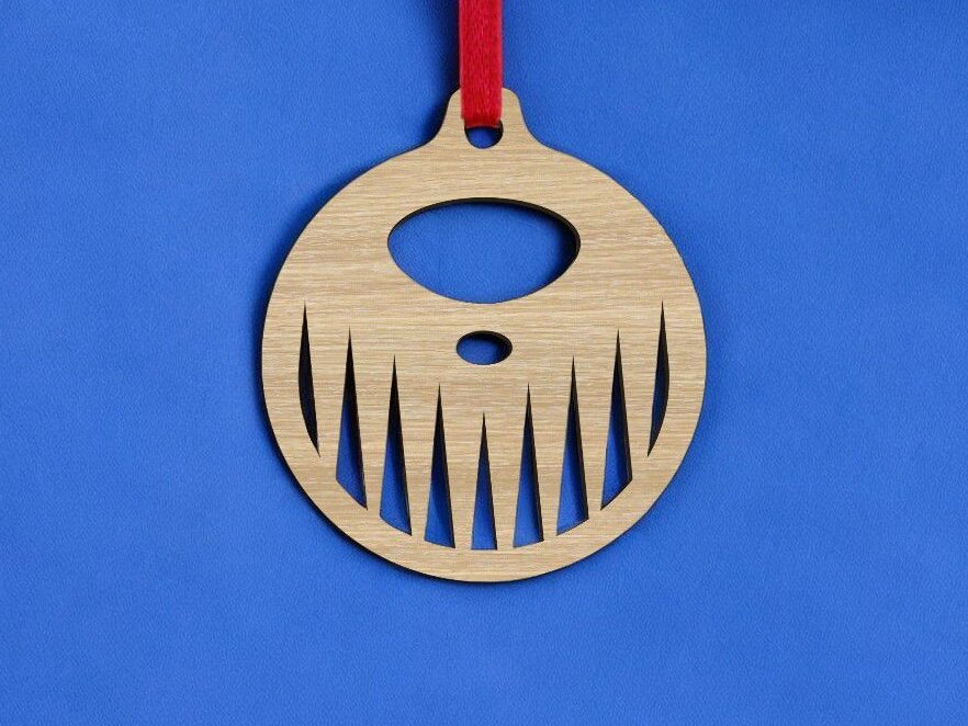 Intra απο ξύλο plywood 3mm-4mm πάχος – Μπιχλιμπίδι ξύλινο χριστουγεννιάτικο δέντρο 30x30 cm INTRAVECTRY-MY545299