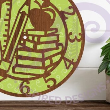 Intra απο ξύλο plywood 3mm-4mm πάχος – Πρότυπο κοπής με λέιζερ ρολόι τοίχου δασκάλου Δίασταση  40x30 cm INTRAFABR-95014733 - Image 1