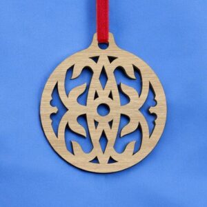 Intra απο ξύλο plywood 3mm-4mm πάχος – Διακόσμηση Χριστουγεννιάτικου Δέντρου Μπιχλιμπίδι 40x40 cm INTRAVECTRY-MY549381