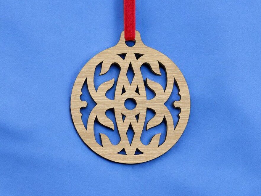 Intra απο ξύλο plywood 3mm-4mm πάχος – Διακόσμηση Χριστουγεννιάτικου Δέντρου Μπιχλιμπίδι 25x30 cm INTRAVECTRY-MY549865