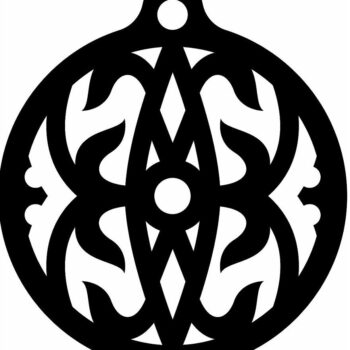 Intra απο ξύλο plywood 3mm-4mm πάχος – Διακόσμηση Χριστουγεννιάτικου Δέντρου Μπιχλιμπίδι 40x40 cm INTRAVECTRY-MY549381 - Image 2